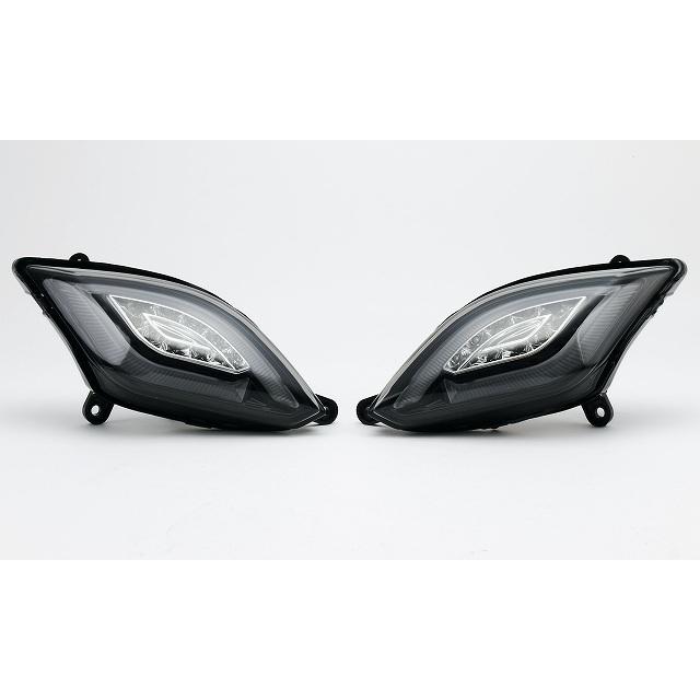 デイライト ブルー LED フラッシャーセット ライトスモークレンズ