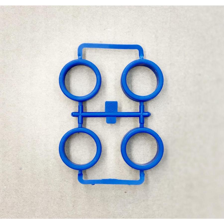 ミニ四駆 中径ローハイトタイヤ ブルー 青 フルカウルミニ四駆 バラ