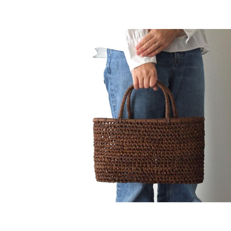 純国産 山形県 山葡萄かごバッグ 極細透かし編み 山葡萄蔓多め