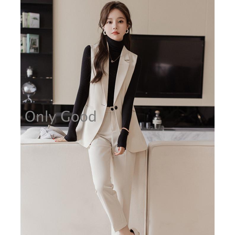 セットアップ パンツスーツ ロングベスト レディース ベスト パンツ