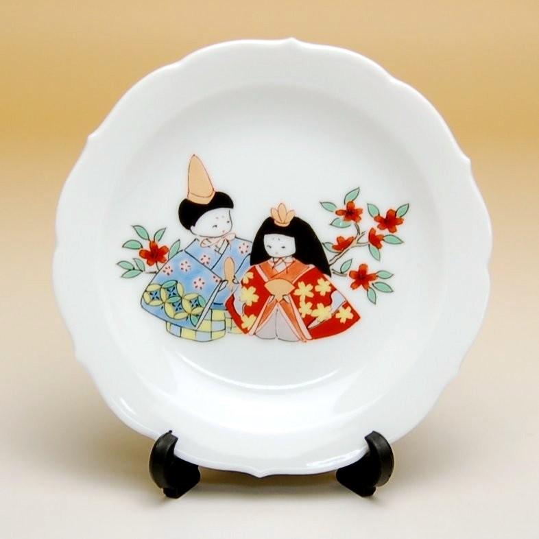 ひな祭り 飾り皿 コンパクト 有田焼 おひな様（3月）ミニ飾皿 陶磁器