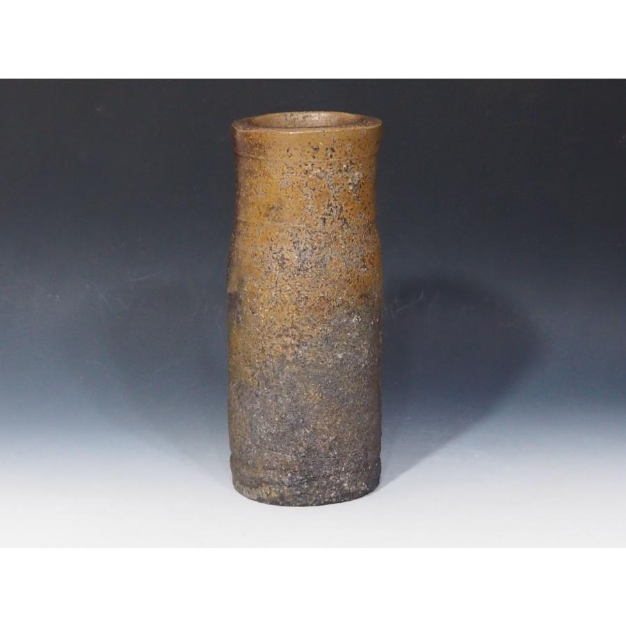 真作】 藤原啓 ○ 人間国宝 ≪ 備前花入 ≫ 共箱 花瓶 花器 備前焼