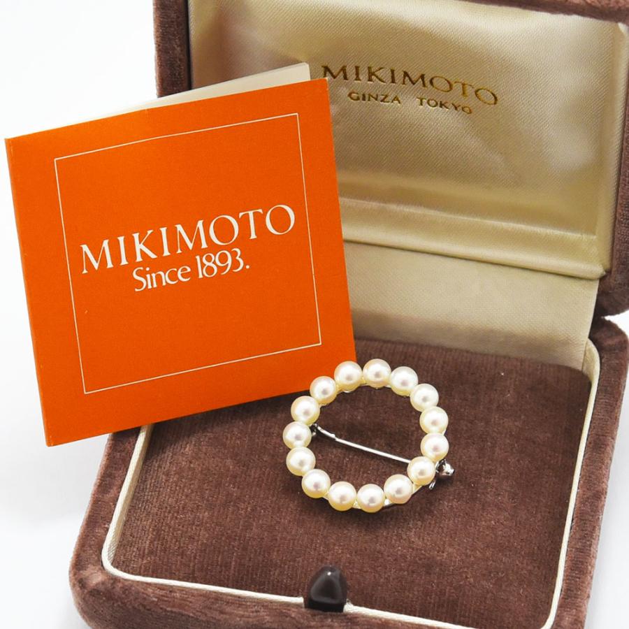 MIKIMOTO（ミキモト） ブローチ サークル 真珠 4.3mm パール SV
