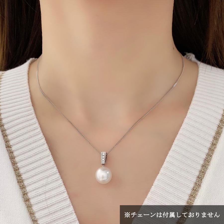 MIKIMOTO（ミキモト） ペンダントトップ 白蝶真珠 10.8mm ダイヤモンド
