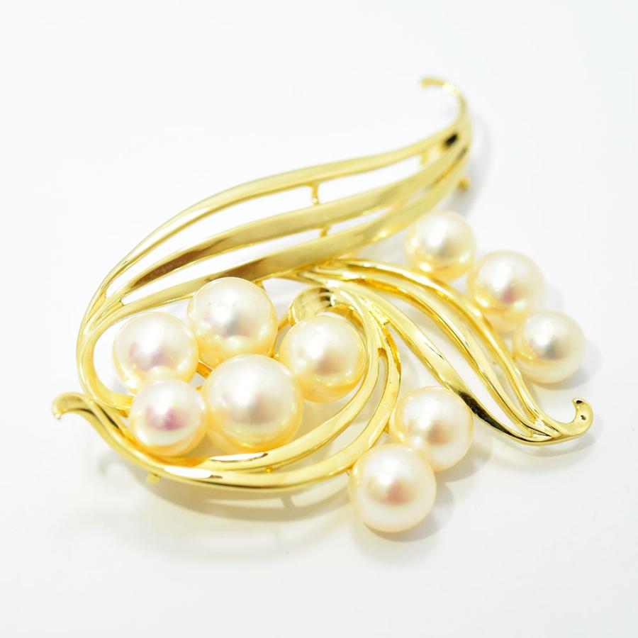 MIKIMOTO（ミキモト） ブローチ あこや真珠 アコヤ パール K14 新品