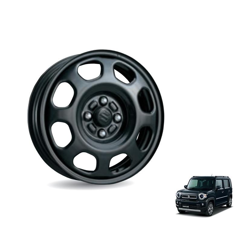 ハスラー デザインホイール(ブラック塗装/1本分)「スズキ純正用品