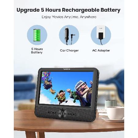 並行輸入品】 FANGOR 7.5'' Dual Car DVD Player, Portable Player for