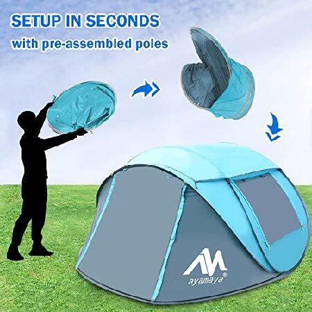 並行輸入品】 AYAMAYA 4人用 ポップアップテント キャンプ用 防水