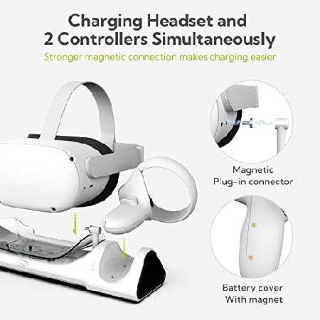 並行輸入品】 ZYBER Meta Quest 2用充電ドック VR 充電スタンド Oculus