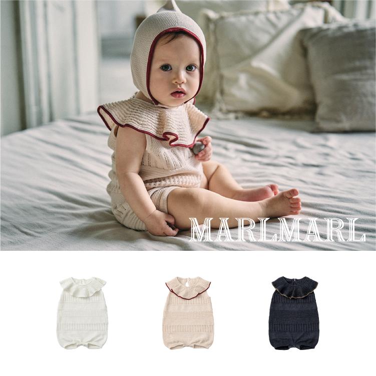MARLMARL マールマール ニットフリルロンパース knit frill rompers