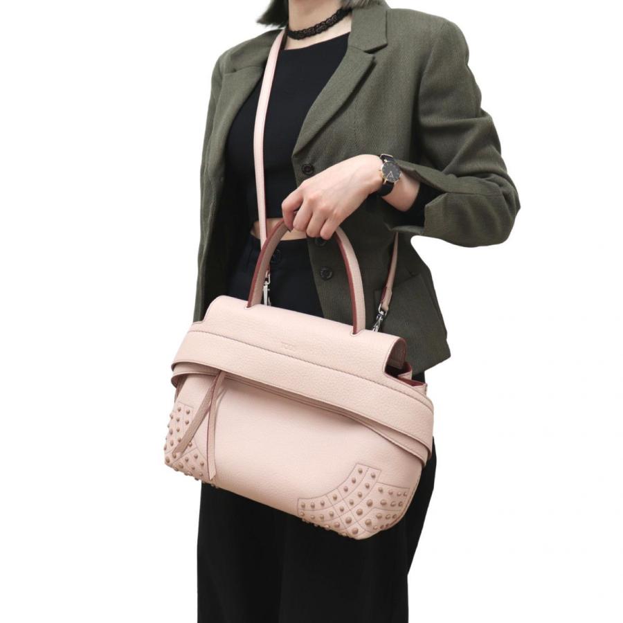 トッズ ウェーブ ミディアム レザー2wayショルダーバッグ レディース