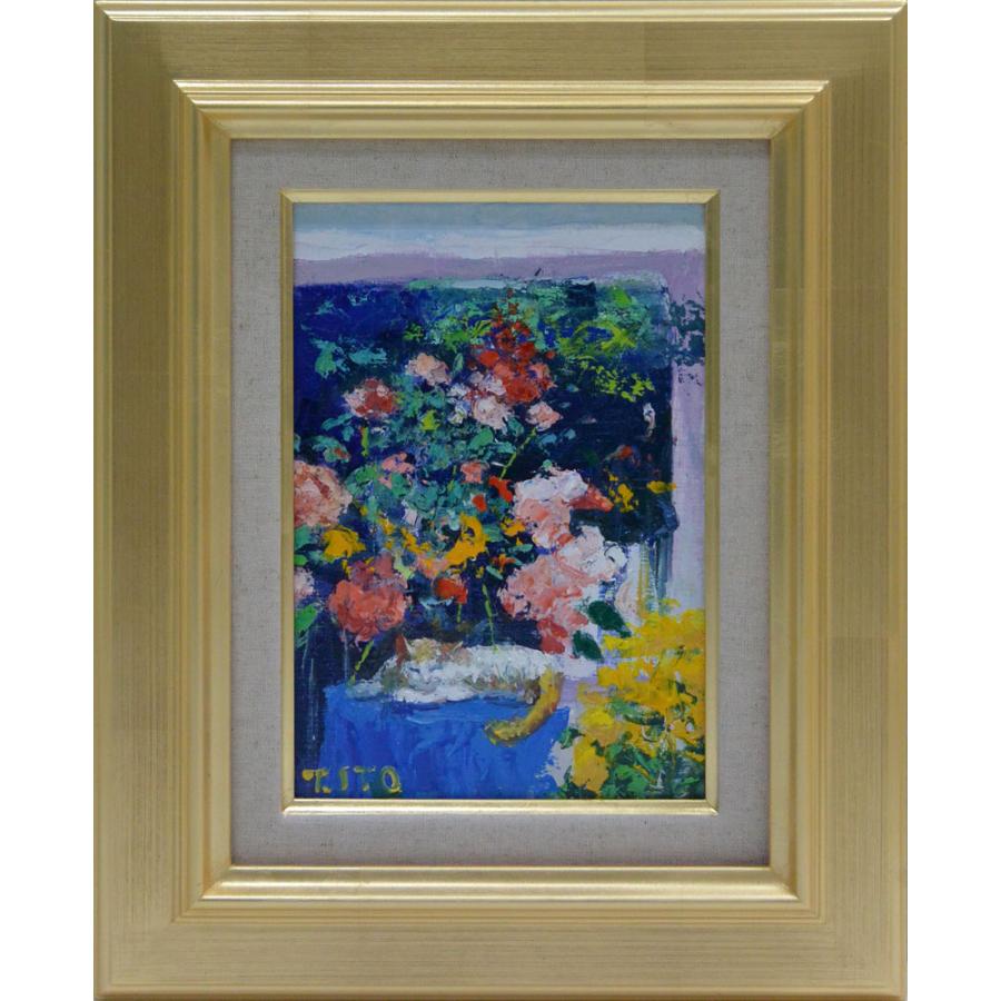 絵画 油絵SM 猫と花 伊藤拓実画 : 大瑠堂 - 通販 - Yahoo!ショッピング