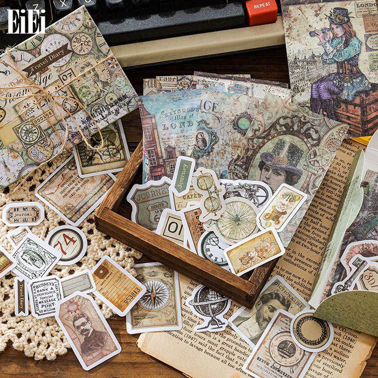 コラージュ素材セット 60柄 60枚 多素材 4種類素材 詰め合わせセット