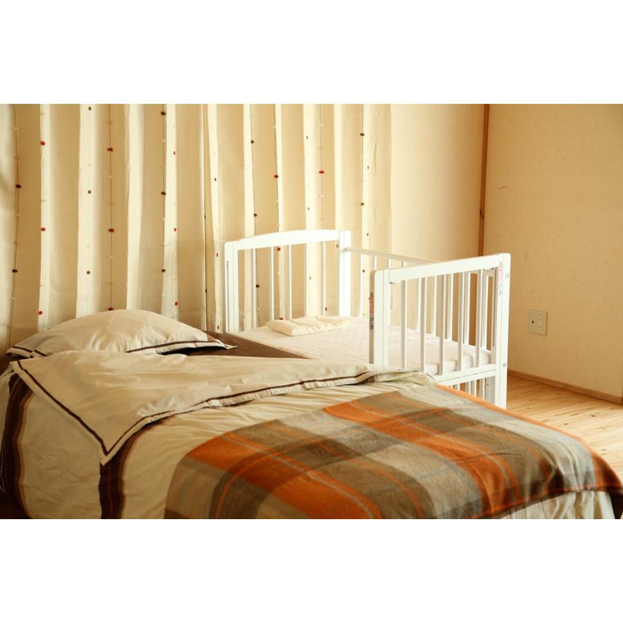 サワベビー 日本製添い寝ミニベッド L型プチベリー ナチュラル 澤田