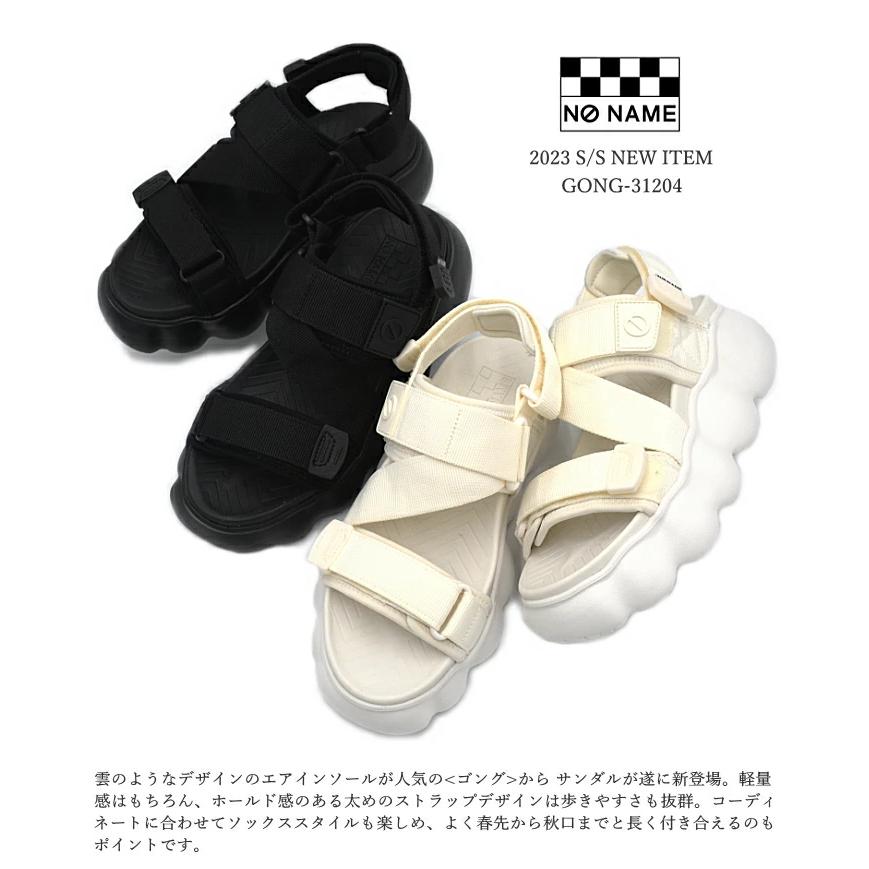 NO NAME（ノーネーム） サンダル GONG-31204 BLACK DOVE ゴング