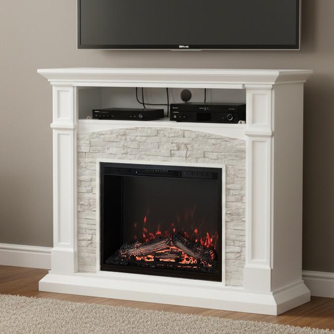 23インチ電気暖炉 セネカ クリスプホワイト/送料無料/ロイドグランデ