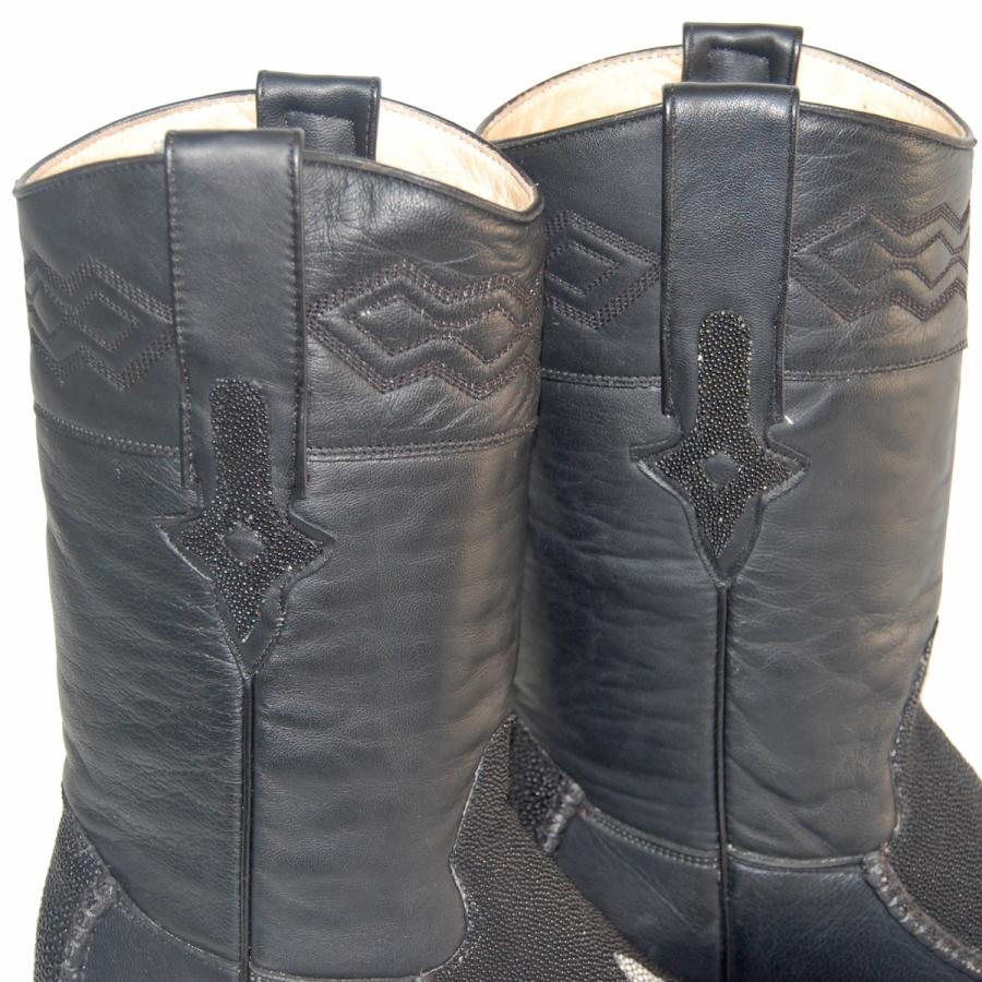 ウエスタンブーツ メンズ 26.5 スティングレイ スクエアトゥ 本革