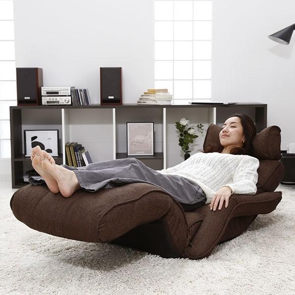 LOWYA（ロウヤ） 座椅子 リクライニング 低反発 ハイバック 42段ギア