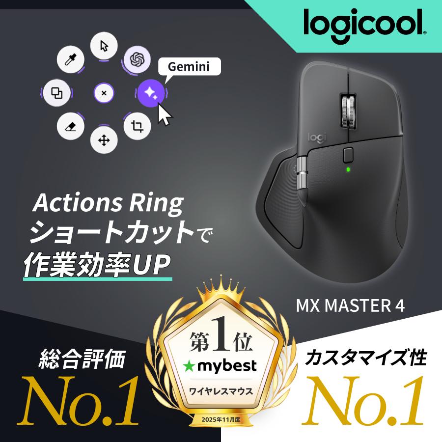 logicool（ロジクール） 新製品 MX MASTER 4 アドバンスド ワイヤレス