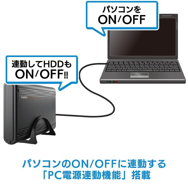 ロジテック HDDケース 3.5インチ 外付け SATA3.0 電源連動