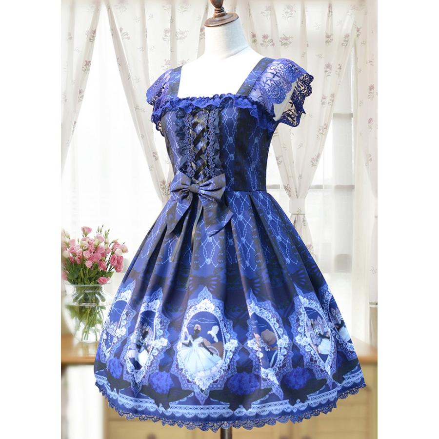 一部即納】ロリータ服 童話柄ジャンパースカート jsk ジャンスカ