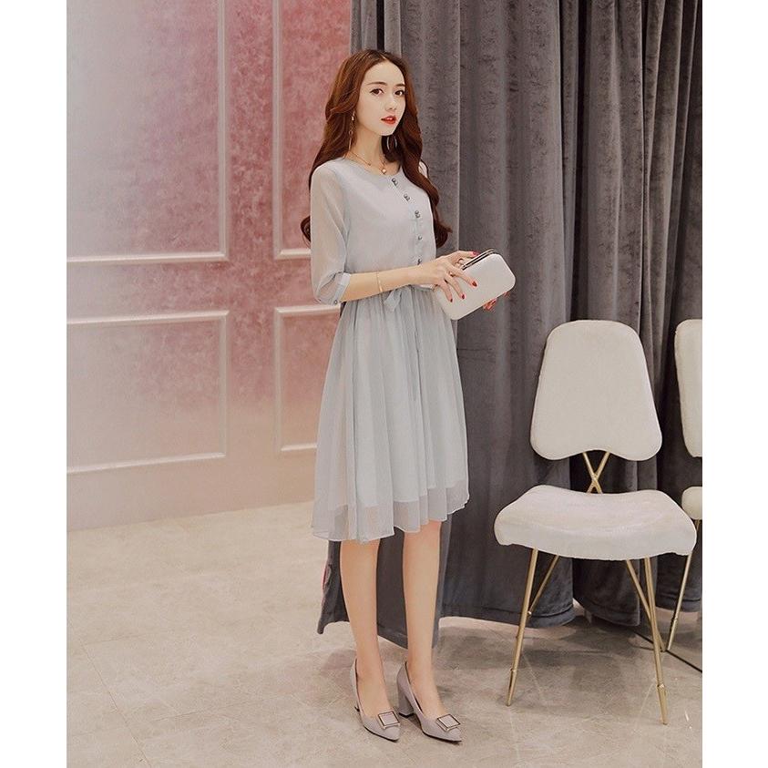 ワンピース チュニック ひざ丈 五分袖 七分袖 清楚 お出かけ 同窓会