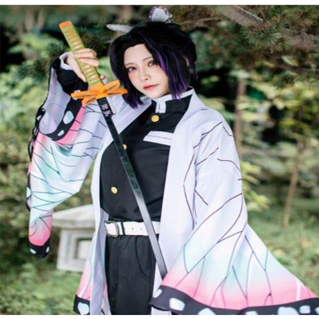 胡蝶 しのぶ こちょうしのぶ ウィッグ付き コスプレ 衣装 コスチューム