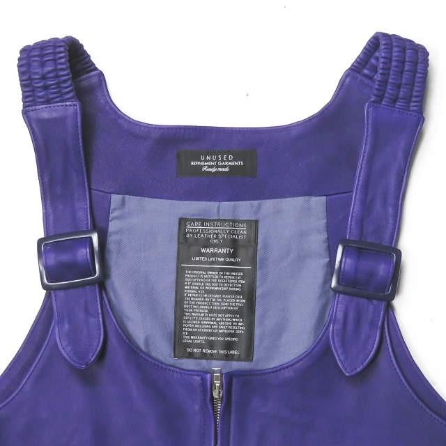 アンユーズド UNUSED 19AW 日本製 STRAP VEST ストラップレザーベスト