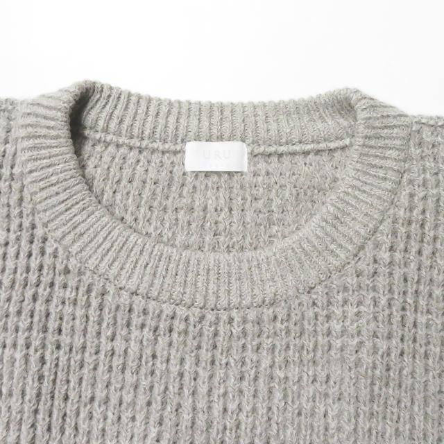 ウル URU 日本製 OVER KNIT ベビーアルパカクルーネックニット 16FUK05