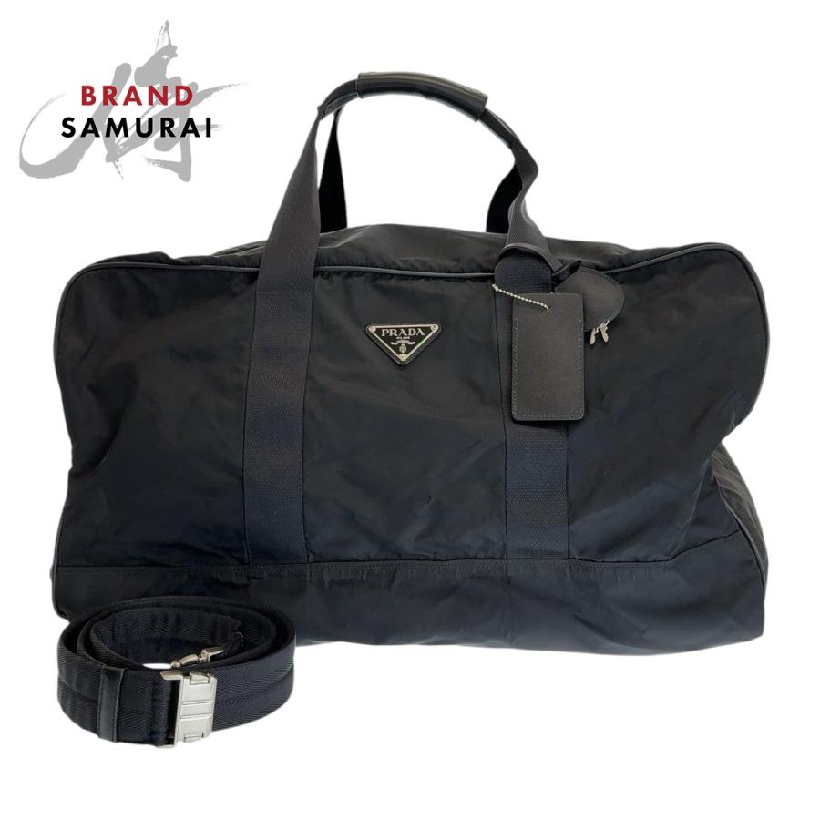 PRADA（プラダ） 美品 テスート 三角ロゴプレート ブラック 黒