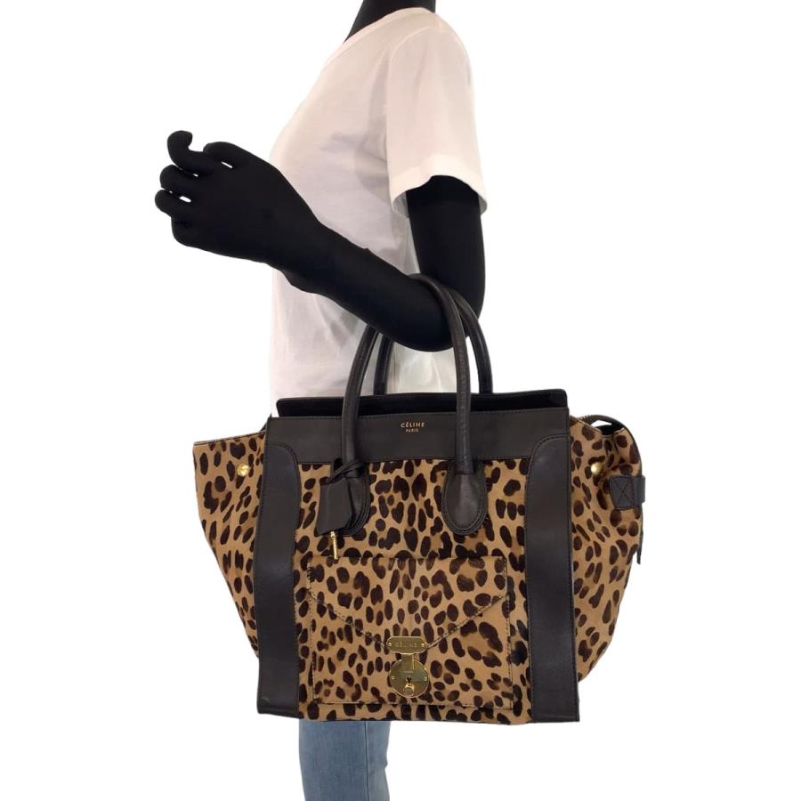 CELINE（セリーヌ） ラゲージ レオパード柄 ヒョウ柄 ブラウン ハラコ