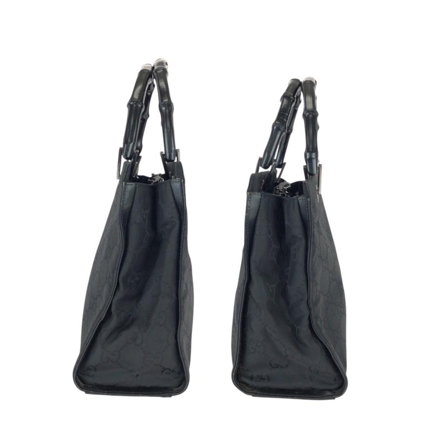 GUCCI（グッチ） バンブー GG柄 ブラック 黒 シルバー金具 ナイロン