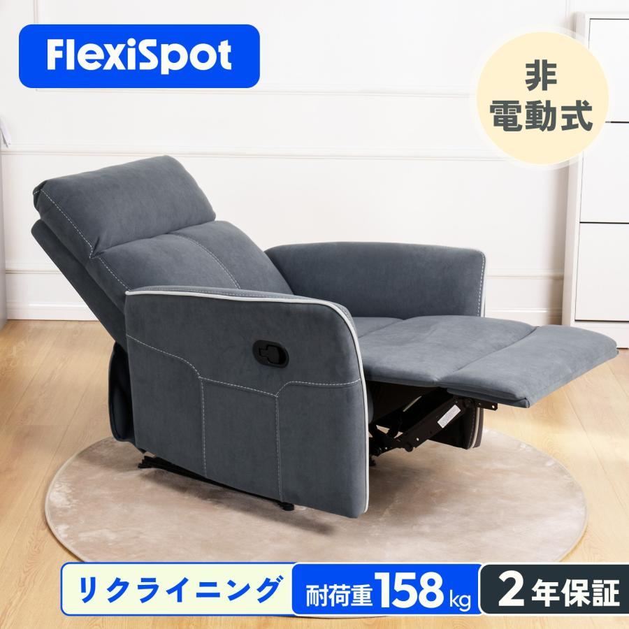 FlexiSpot リクライニングチェア 一人用 リクライニングソファ 手動
