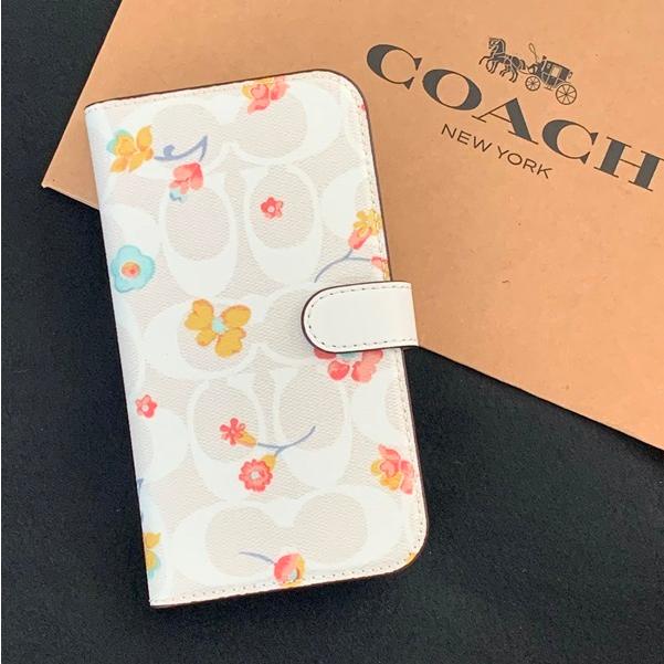 COACH（コーチ） スマホケース 携帯ケース 手帳型 花柄 iPhone 13 Pro