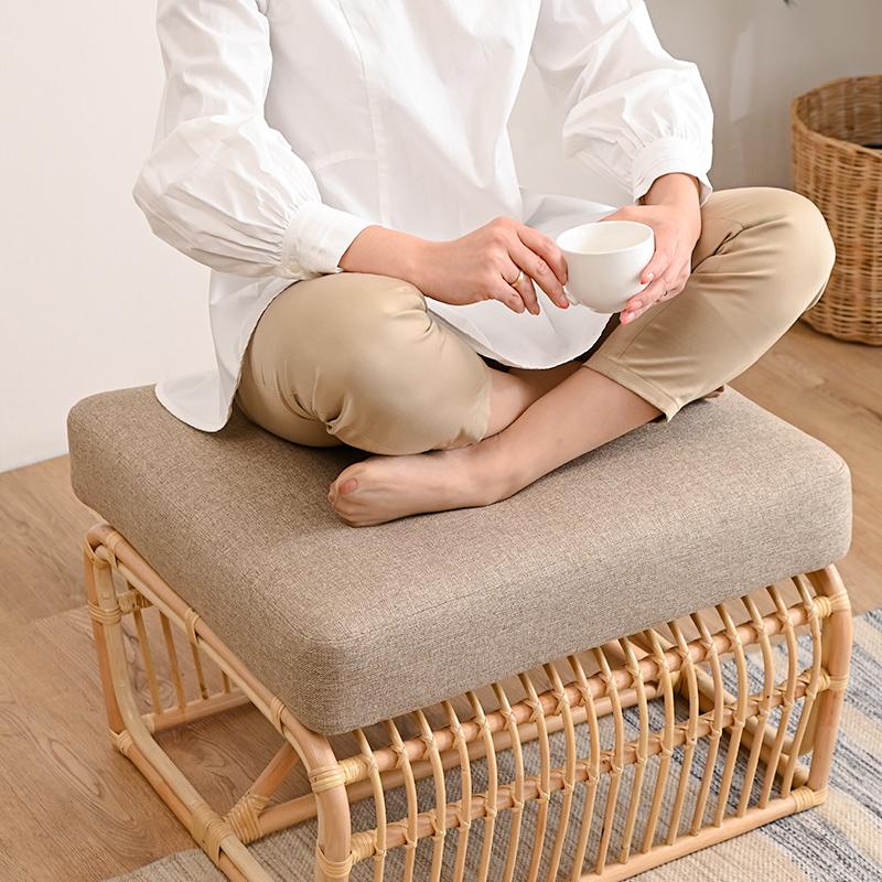 ラタンソファ2点セット 1人掛けソファ オットマン ECD35SET2 爆買