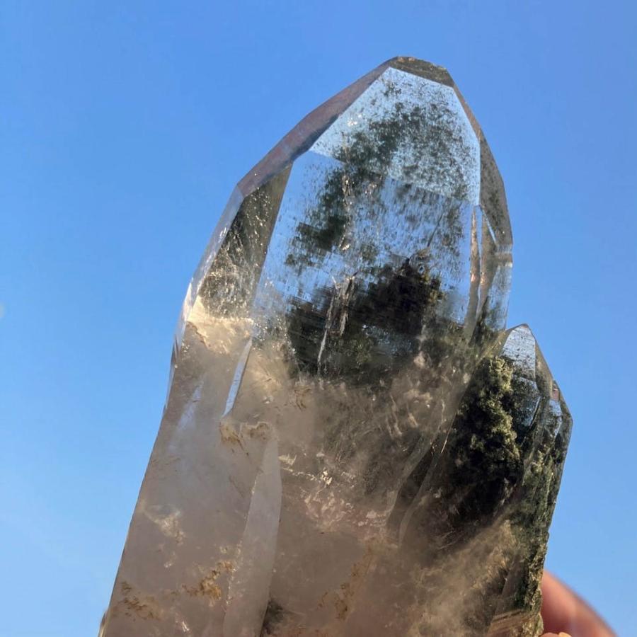 ガネーシュヒマール産 ヒマラヤ水晶 約276g クローライト （緑泥石