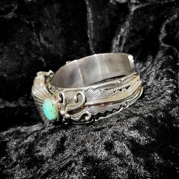 インディアンジュエリー バングルウォッチ ターコイズ シルバー925