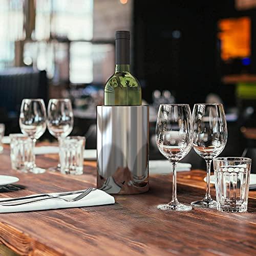 ワインクーラー 1本用 ステンレス シルバー 二重構造 卓上 氷不要 結露