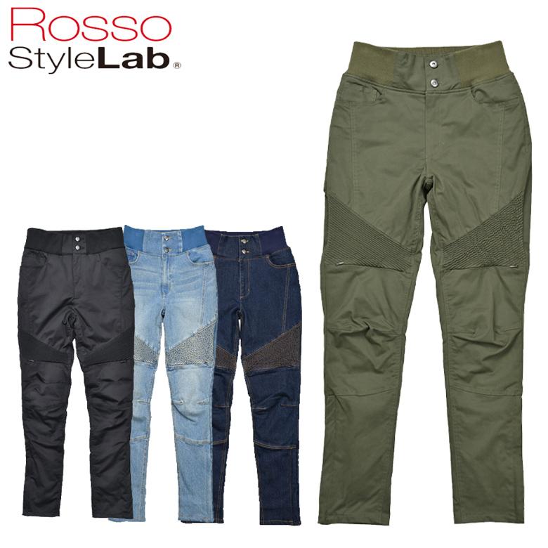 RossoStyleLabリブウォームストレッチパンツ ブラックSサイズ ロッソ