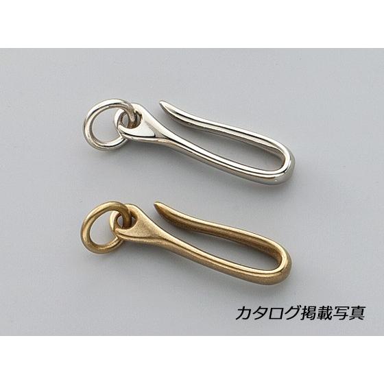 カン付フック S ニッケル（真鍮製） 長さ48.5mm、カンφ12mm 1ヶ
