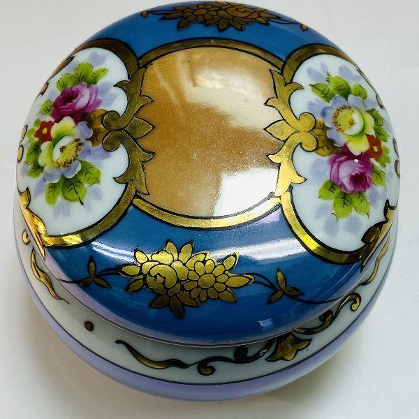 ノリタケ オールドノリタケ ラスター彩 花紋 トリンケットボックス