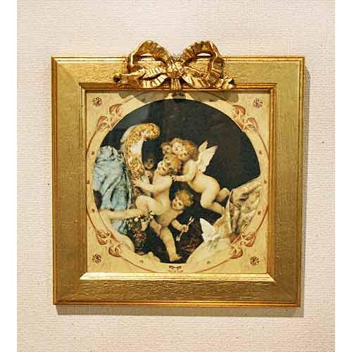 イタリア製 輸入雑貨 額絵 天使 エンジェル アートフレーム 愛の夢