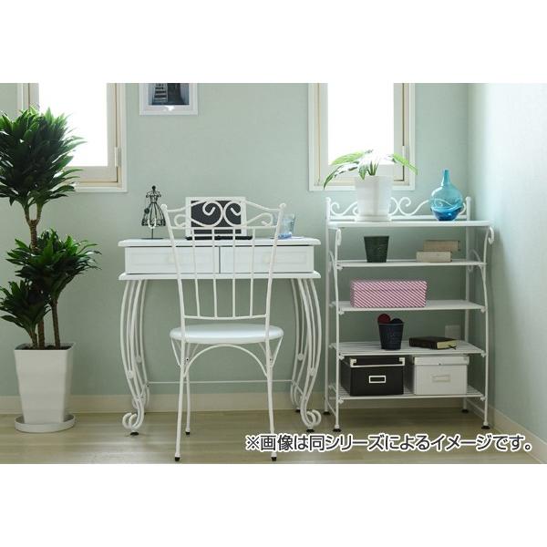 デスク コンソールテーブル 引出し付 ロートアイアン 幅76.5cm （ 机