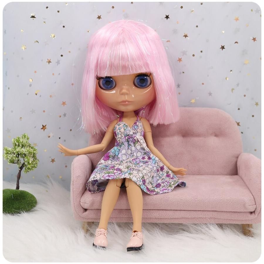 アイシードール ピンクミックスヘアー 可動ボディ 1/6ドール カスタム
