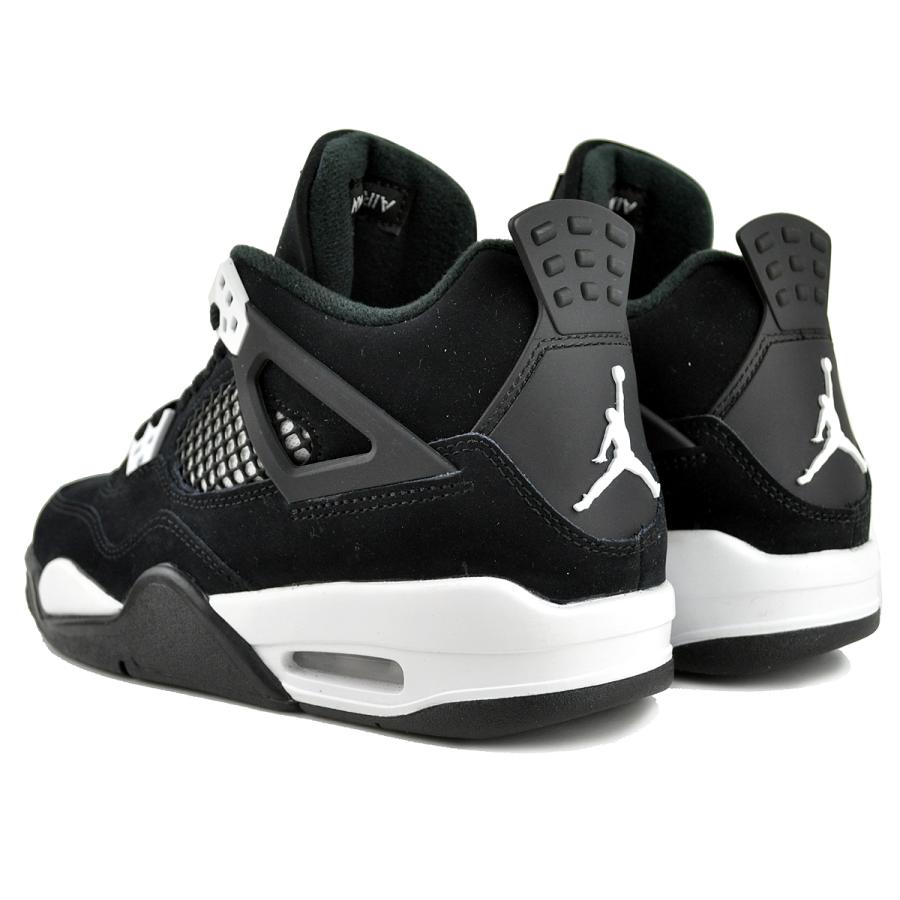 エア ジョーダン 4 NIKE AIR JORDAN RETRO (GS) WHITE THUNDER black