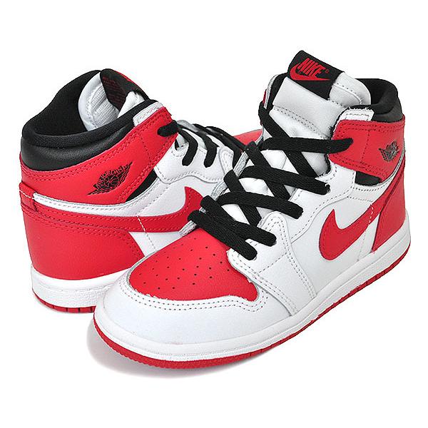 エア ジョーダン 1 NIKE JORDAN HI OG (TD) white/university red