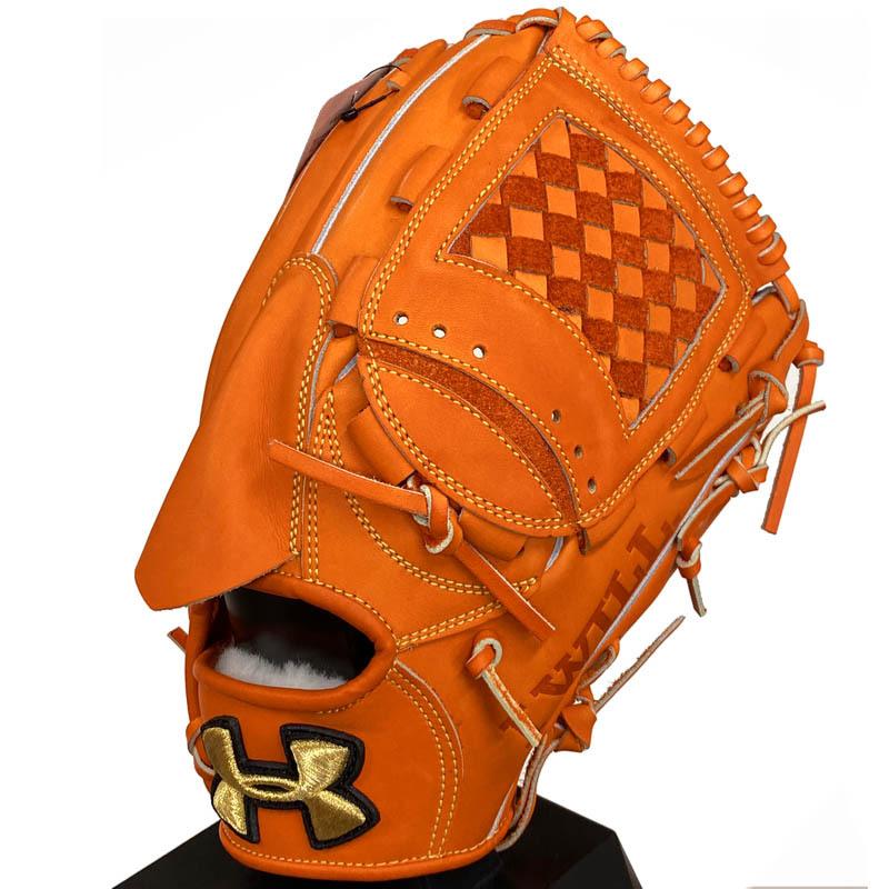 Under Armour 硬式野球用グローブ オレンジ Under Armour 硬式グローブ