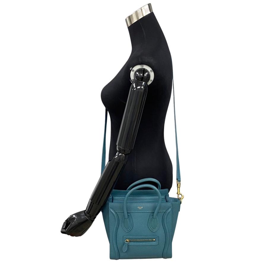 CELINE（セリーヌ） 未使用保管品 保存袋付 ラゲージ ナノ ロゴ レザー