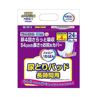 エルモア いちばん 尿とりパッド長時間用 （24枚入） 約4回分 : ライフ