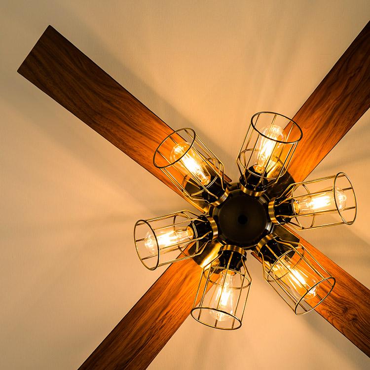 JAVALO ELF シーリングファン ライト LED対応 おしゃれ 木目